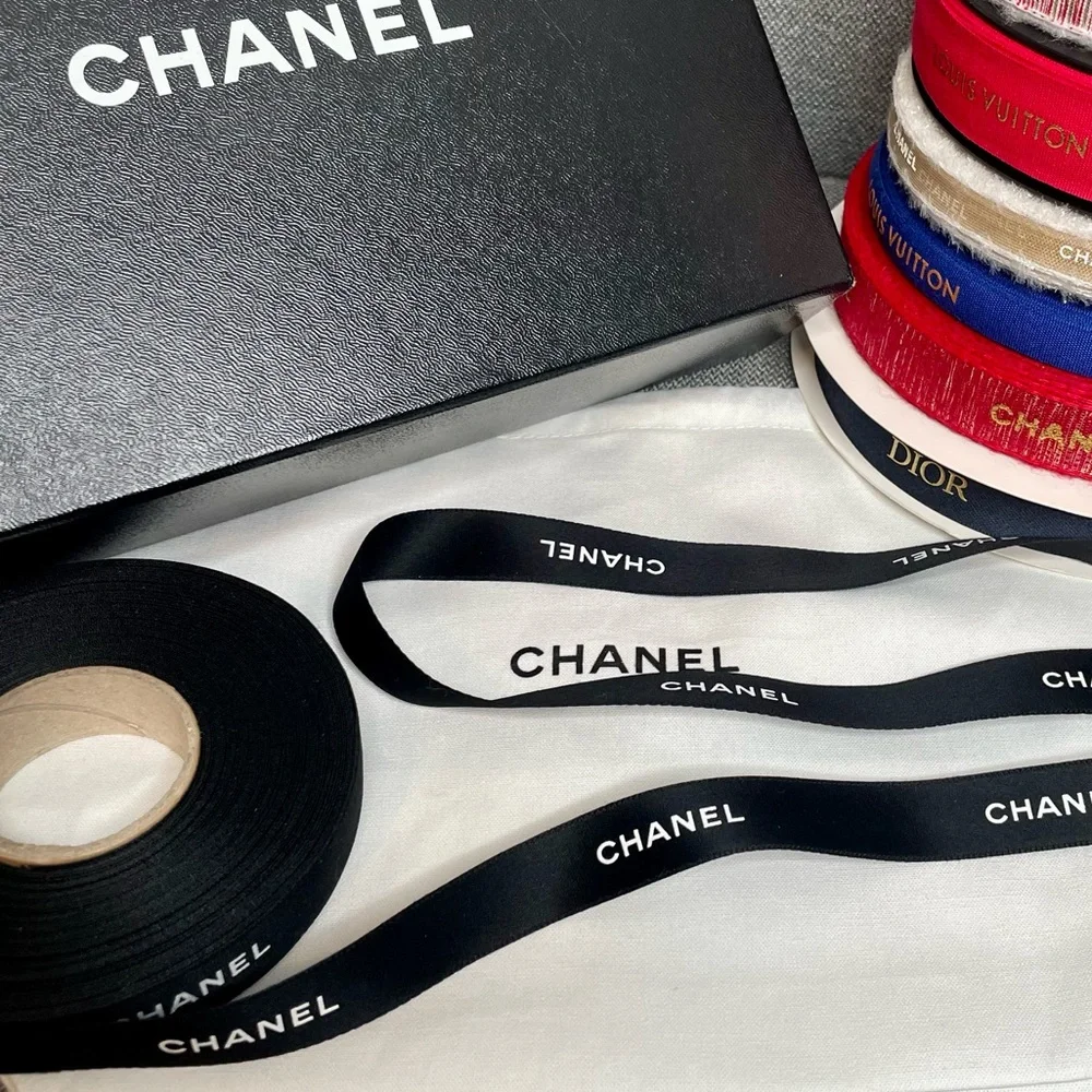 CHANEL Black & White Ribbon by the Yard - 5/8”